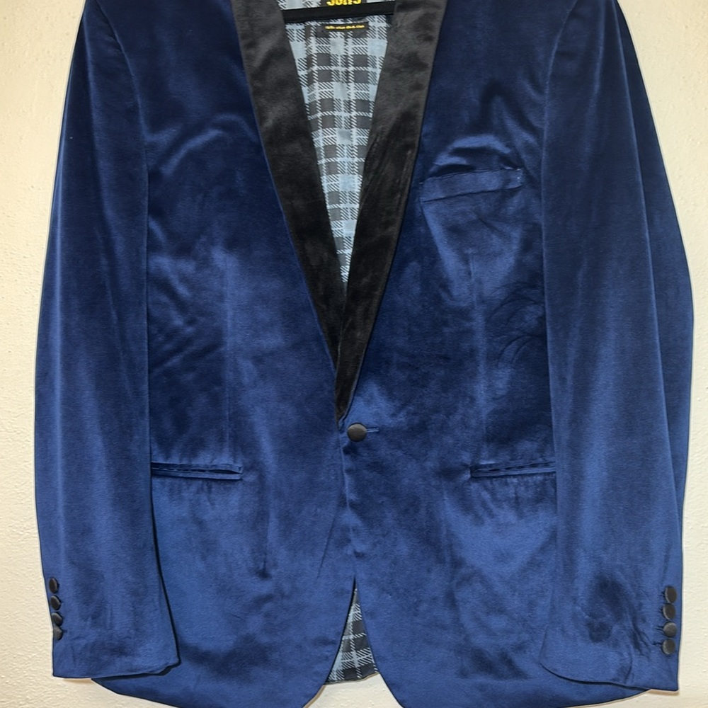 OppoSuits Blue Velvet Blazer dinner jacket single button sport coat evening coat - Picture 2 of 7